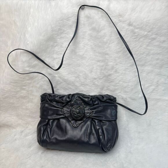 Sharif Handbags - Sharif White Crossbody Bag with Floral Design